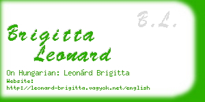brigitta leonard business card